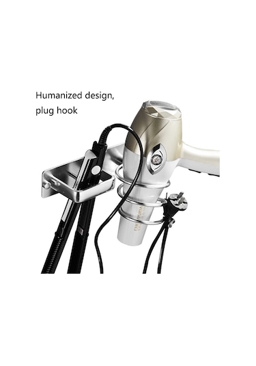 Sones 9448 Space Alüminyum Delgeçsiz Saç Kurutma Makinesi Depolama Rafı Gümüş