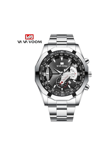 Gümüş Va Va Voom Üst Marka Lüks İzle Moda Rahat Askeri Kuvars Spor Kol Saati Tam Çelik Su Ge Saat Relogio Erkek Kol Saati 57979096