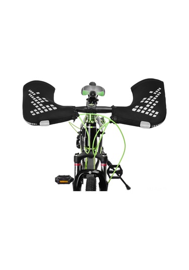 Xindoker Sbr Ve Spandex Mont Bisiklet Eldiveni - Yansıtıcı Bantlı, Rüzgar Ve Soğuk Korumalı, 205g Ağırlık Siyah