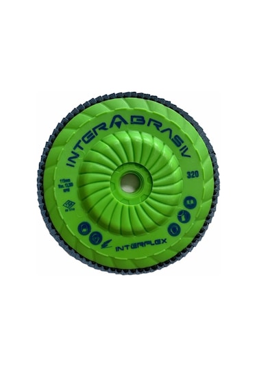 Flap Mermer Granit Cam Sc421X Ø115 Yeşil M14 Mermer Zımparası