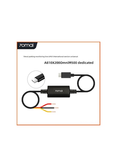 Yunboo 70mai Up03 Tip-c Park Gözlem Kablosu - M500, X200, A810, A510 Ve Daha Fazla Model İçin Stres Azaltıcı Araç Kayıt Cihazı降压线