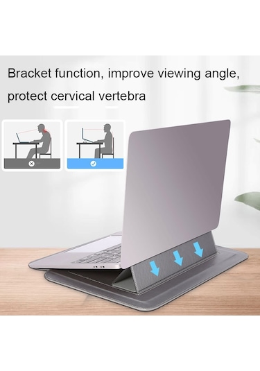 HL0066-005 Çok Fonksiyonlu Standlı Laptop Çantası Mavi with Power Bag 14.1 inch