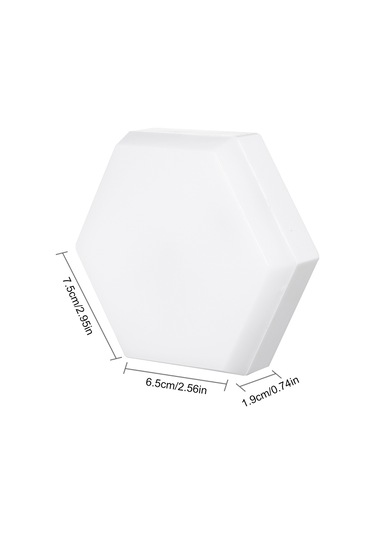 Rgb Led Renk Değiştiren Altıgen Dolap Işığı Beyaz 6 Adet Beyaz