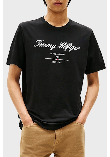 Tommy Hilfiger Erkek T Shirt Mw0mw33691 Bds Siyah Siyah