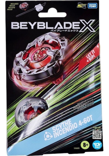 Bey05000 Beyblade 1li Set Scythe Incendio 4-60t