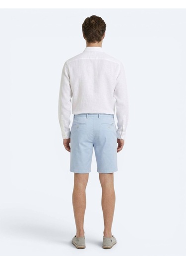 Kip Mavi Düz Kumaş Jogging Fit Casual Bermuda
