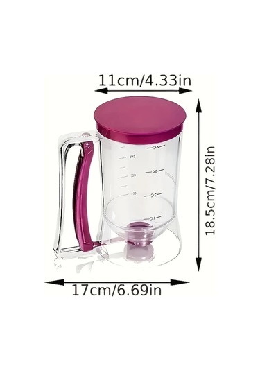 Willowhaven Kırmızı Pratik Hamur Ayırıcı Ve Ölçekli Fındık İle Pasta Yapım Aleti