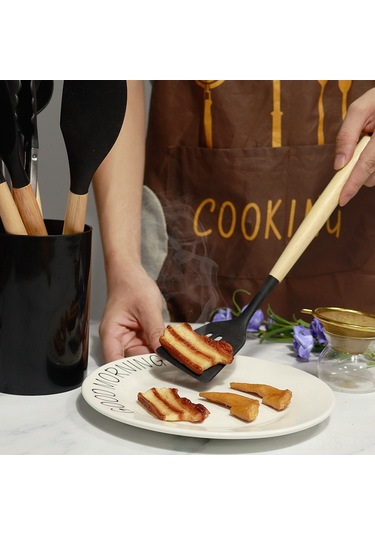 Reedark Ev Mutfak İçin 12 Parça Yemek Dereceli Silikon Set: Isıya Dayanıklı, Kaymazlı, Ergonomik Kova, Kaşık Ve Spatula Pembe, 700g Diğer