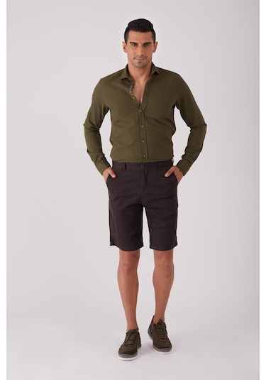 Dufy Koyu Gri Erkek Regular Fit Short - 86805 Koyu Gri