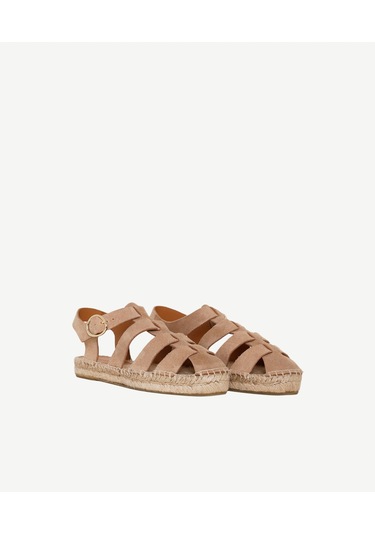 Yargıcı Süet Kafesli Espadril 26ykay4048x 209 Bej