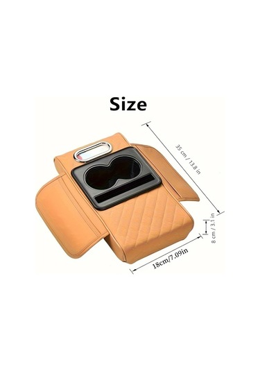 Xuweiwei Pure Black Multifonksiyonlu Araç Kolçak Yastığı Konsol Kapağı Ve Bardak Tutuculu