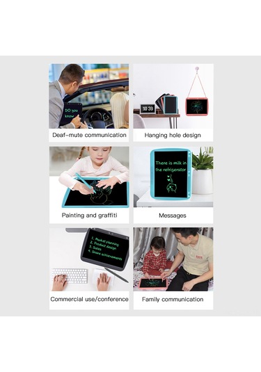 Xindoker "usb Şarjlı 15 İnç Renkli Çocuk Yazı Tahtası - Akıllı Ekran, Kolay Silme, Taşınabilir"