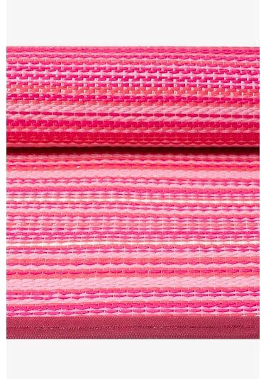 Açıp Katlanabilir Pembe Plaj Kamp Piknik Bahçe Balkon Teras Hasır Halı Mat Savan Kilim Halısı