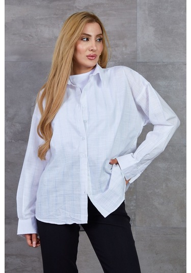 Dparis Çizgili Oversize Gömlek