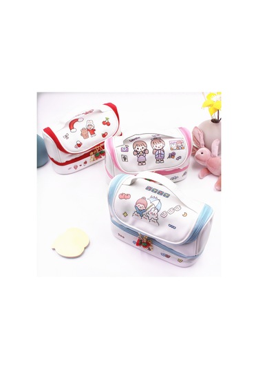 Aurora Öğrenci Kalemçantası Büyük Kapasiteli Saklamaçantasıpembe Pembe