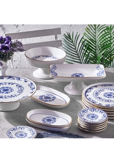 Fecra Riyo 18 Parça Servis Ve Sunum Seti Beyaz