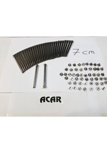 7 CM Dosya Klasör Menü Kartela Vidası Nikel Inox Renk 100 Adet