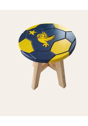 Fenerbahçe Fanatik El Yapımı Ahşap Çocuk Taburesi