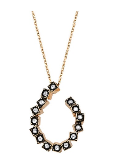 Kare Asimetrik Tasarım Elmas Kolye