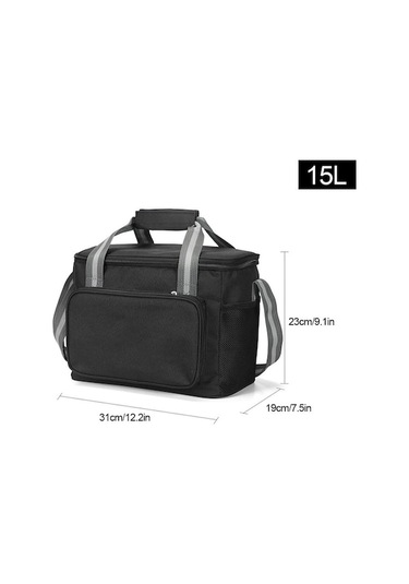 Jzcat- Wosmh 15l Soğutucu Çanta Seyahat Yürüyüş Plaj Piknik Siyah