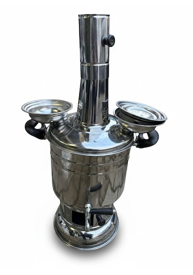 Saygılı 6 Litre Paslanmaz Krom Semaver Kömür Semaveri