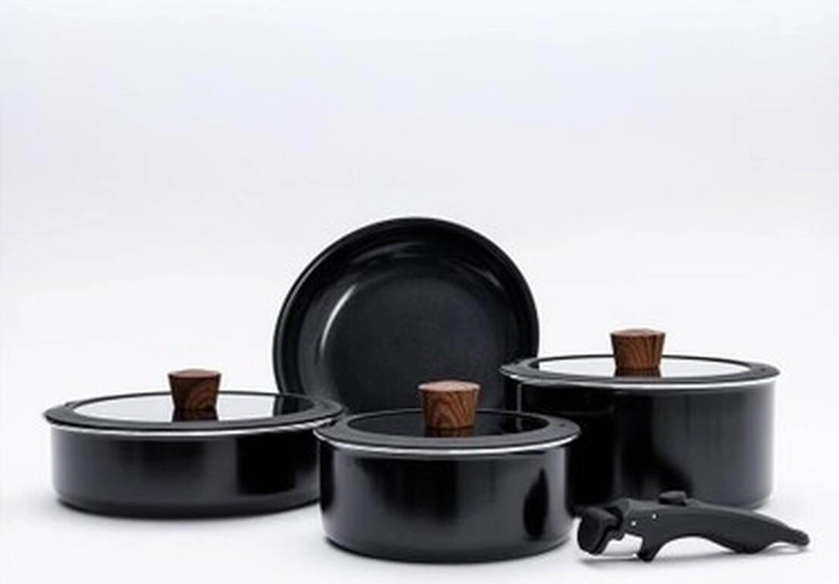 Maxx Doria Lockpan 8 Parça Tencere Takımı Pa3001 Bakır - Siyah