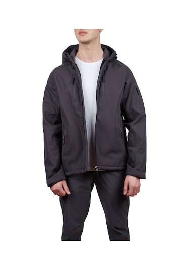 Alpinist Peak Softshell Erkek Outdoor Mont Antrasit 001