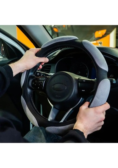 New Galaxy Direksiyon Kılıfı, Araba İçin Direksiyon Kılıfı, 6 Minder, Beden M 37-39 Cm 99736518 Gri