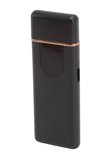 Konesam Siyah Doku Sensörlü Çift Taraflı Alevli Usb Şarjlı Elektrikli Çakmak, Dahili Li-poly Batarya Ve Pil Göstergesi İle Rüzgar Dayanıklı