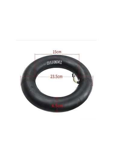 Springsun 10x2.5/10x2.75 Evrensel Lastik İç Lastik - 45 Derece Vana - Elektrikli Scooter İçin Siyah Kauçuk Malzeme