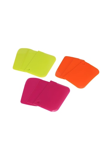 Turuncu Hamur Kazıyıcı Buzlanma Fondan Kek Dekorasyon Düz Pürüzsüz Pürüzlü Kenar Spatula Pişirme Pasta Araçları