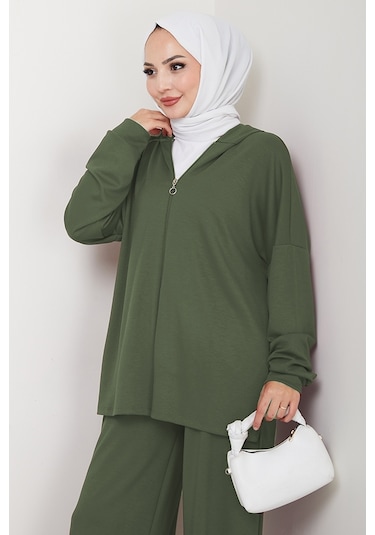 Kapüşonlu Oysho İkili Takım 1609 - Mint Mint Yeşili