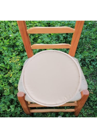 Suntek Yuvarlak Sandalye Koltuk Yastık Mutfak Zemin Pouf Bej Bej