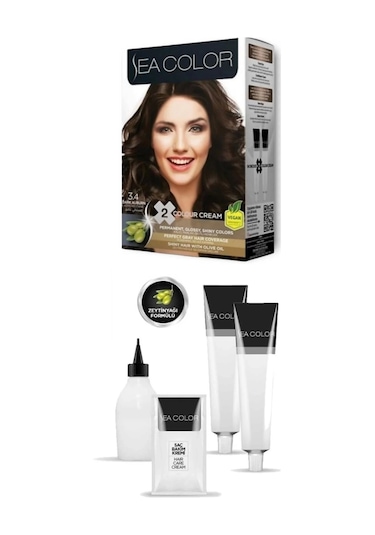 Sea Color 3.4 Koyu Kestane Saç Boyası 2 x 100 ML