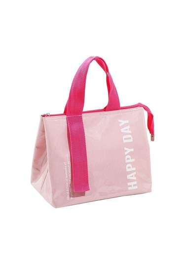 Yalıtımlı Çanta Kalınlaştırılmış Oxford Kumaş Yalıtımlı Çanta Tote Öğle Yemeği Kutusu Çantası - Pembe --