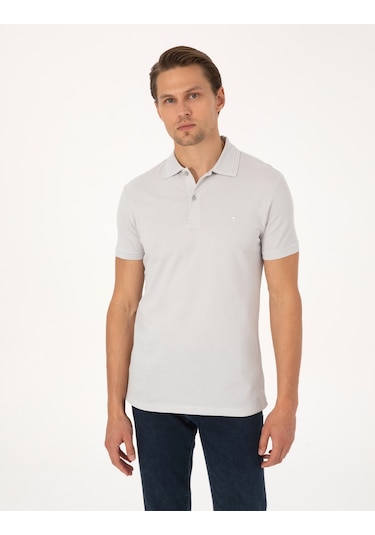 Pierre Cardin Erkek Açık Gri Tişört Basic 50325323-vr001 Açık Gri