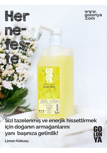 Golonya Klasik Limon Kokulu Sprey Kolonya 1 L