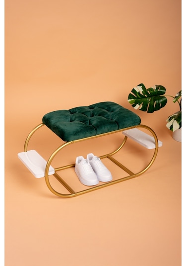 Ayakkabılık Puf Bench Döşemeli Kapı Girişi Puf Kapı Girişi Düzenleyici Düğmeli 2 Raflı Gold Ayakkabılık Puf Bench Döşemeli Kapı Girişi Puf Kapı Girişi Düzenleyici Düğmeli 2 Raflı Gold
