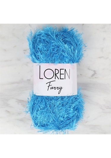 Loren Furry Mavi El Örgü İpi - Rf003 - 34042