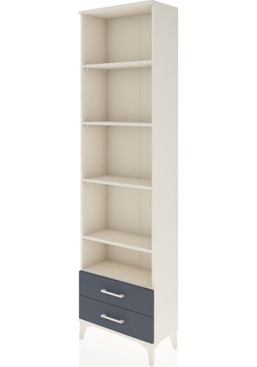 Arges Dolap 5 Raflı 2 Çekmeceli 60x30x221 Aytaşı-antrasit Aytaşı