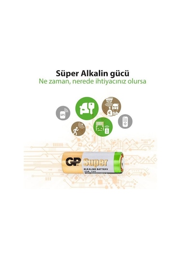23a 12v Alkalin Spesifik Pil 1 Adet Gp Gp23a-C5 Siyah