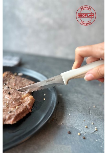 Neoflam Fika Tırtıklı Steak Bıçağı Bej 11 Cm D-neofek011