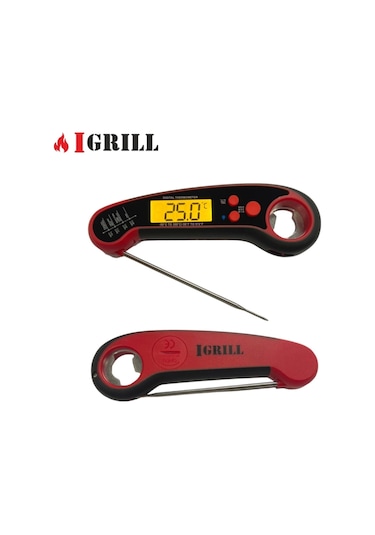 Igrıll Waterproof Dijital Sıcaklık Ölçer Gıda Termometresi Kırmızı