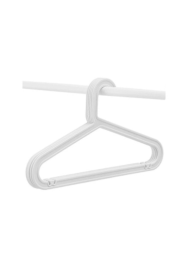 10'lu Paket Standart Pp Askı Hafif Gömlek Askısı Günlük Kullanım İçin Beyaz Diğer