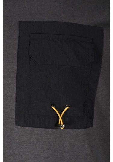 Erkek Sweatshirt Füme Ön Cep Detaylı Relaxed Fit Double Face Crewneck Ncs Jeans 1640 Füme