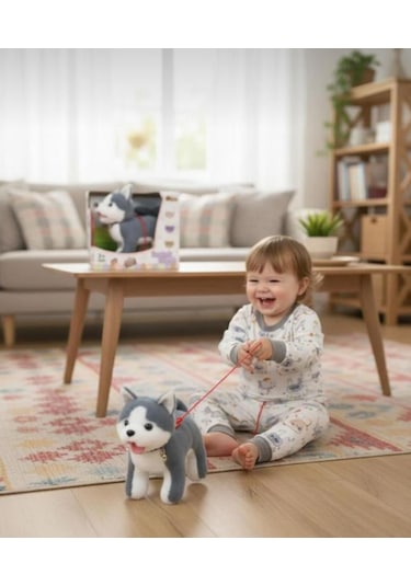 Peluş Oyuncak Köpek Kumandalı Pilli Kuyruk Sallayan Sesli Haraketli