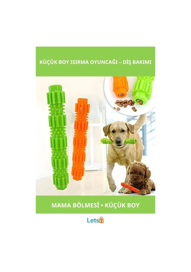 Küçük Boy Mama Hazneli Diş Temizleme Köpek Isırma Oyuncağı