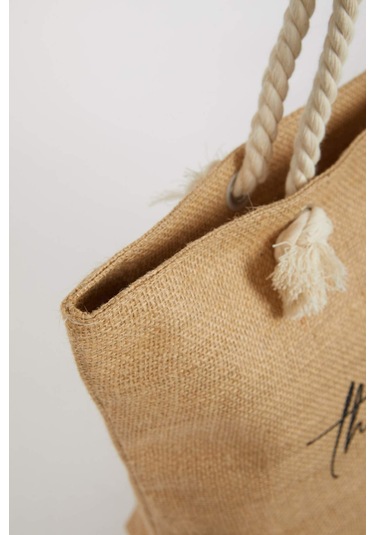 DeFacto Kadın Hasır Plaj Çantası Z4429AZNSBK27 Siyah