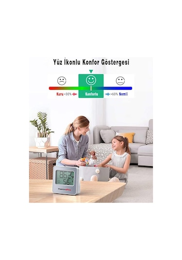 ThermoPro TP357 Akıllı İç Mekan Sıcaklık ve Nem Ölçer Termometre - T09414