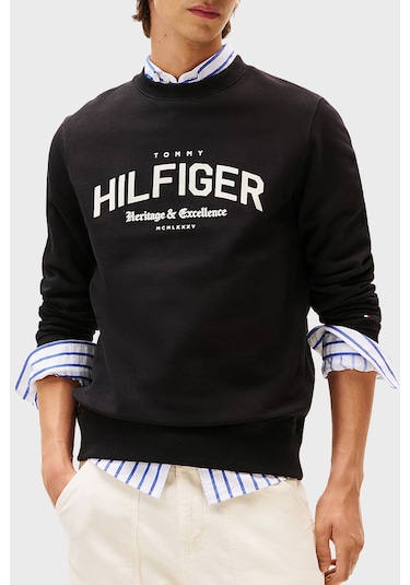 Tommy Hilfiger Erkek Sweat Mw0mw40067 Bds Siyah Siyah